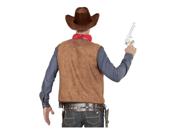 Ruskea cowboy-liivi