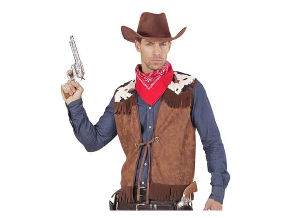 Ruskea cowboy-liivi