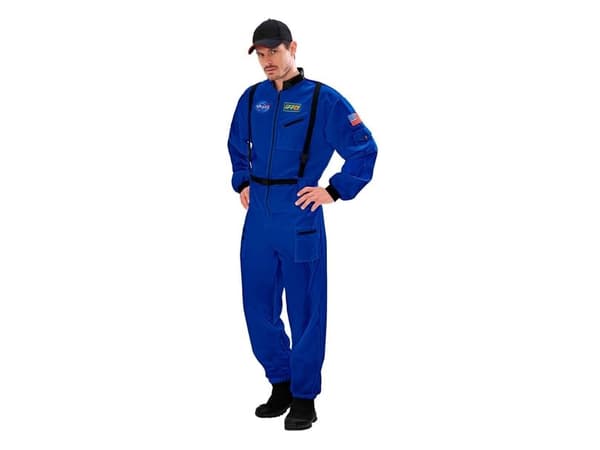 Blåt Astronaut kostume