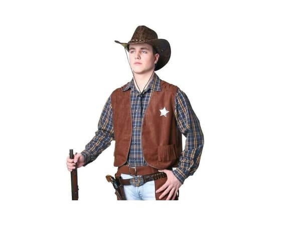 Brun Cowboyvest, dame