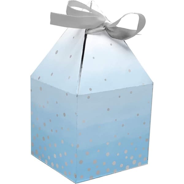 Creative Party Polka Dot Gift Boxes (Pack of 8) Blue/Silver One Size