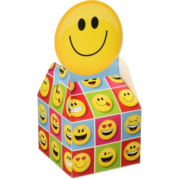 Creative Converting Show Your Emojions Gift Boxes (Pack of 8) Yellow/Blue/Red One Size