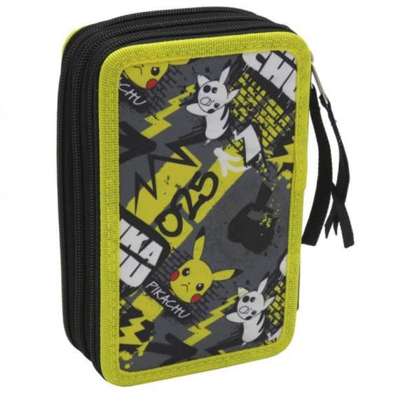 40-delt Pokémon Pikachu Charged Up Triple School Set penalhus