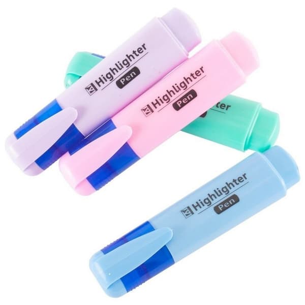 Anker Highlighter Pen (Pack of 4) Pastel One Size