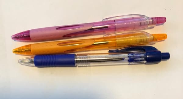 3 pack blå skrift bläckpennor