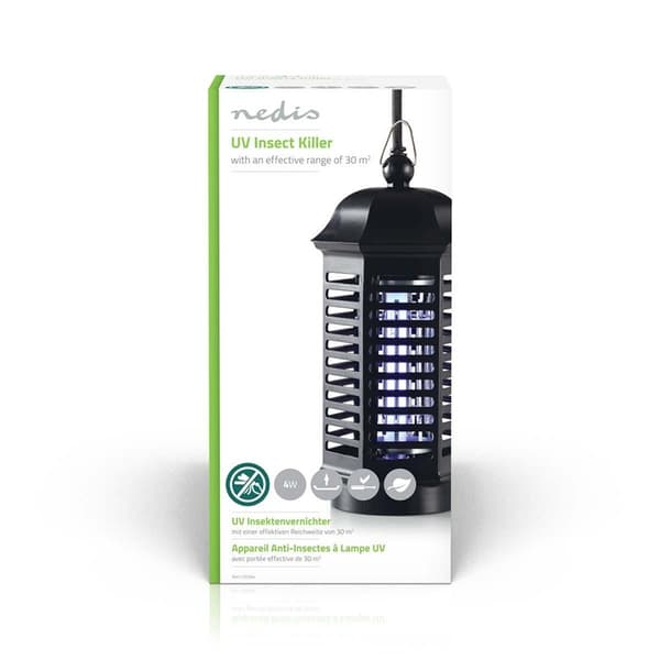 Nedis Mosquito Stop ljusfälla | 4 W | Lamptyp: F4T5/BL | Effektiv räckvidd: 30 m² | Svart