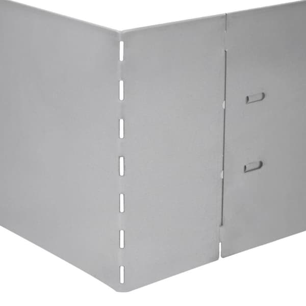 vidaXL sæt med bedkanter 20 stk. galvaniseret stål 100 x 20 cm