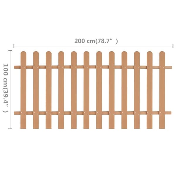 vidaXL stakit 200x100 cm WPC