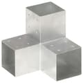 Miniatyrbillede 3 af 7: vidaXL stolpebeslag Y-form 4 stk. 101x101 mm galvaniseret metal