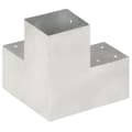 Miniatyrbillede 5 af 7: vidaXL stolpebeslag Y-form 4 stk. 101x101 mm galvaniseret metal