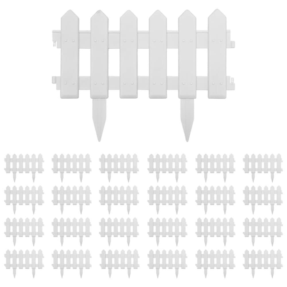 vidaXL Rabattkant 25 st vit 10 m PP