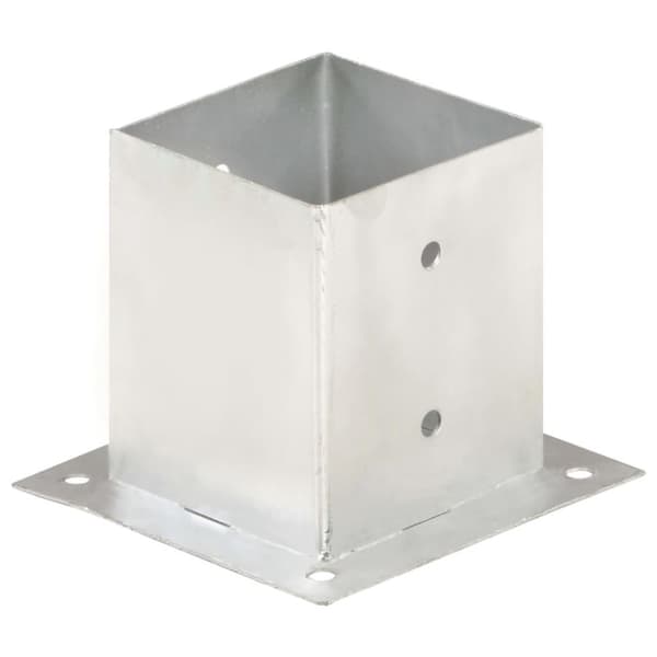 vidaXL stolpefod 4 stk. 121 mm galvaniseret metal