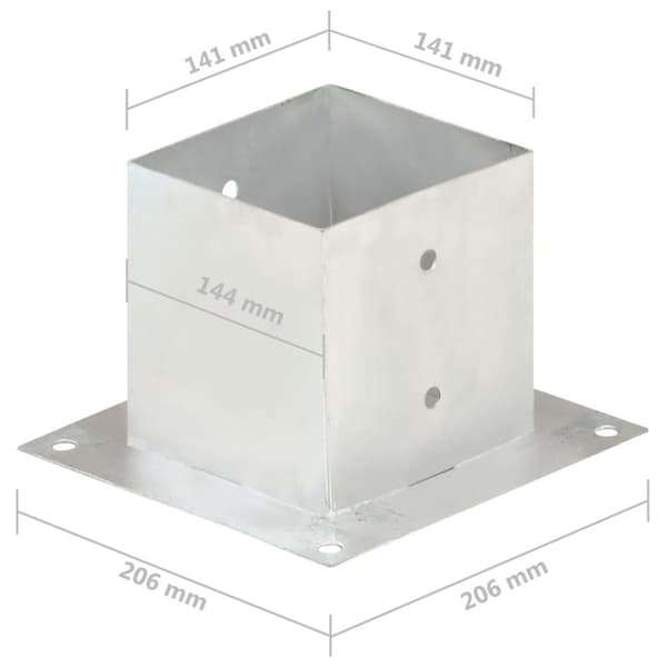 vidaXL Aitatolpan jalat 4 kpl galvanoitua metallia 141 mm