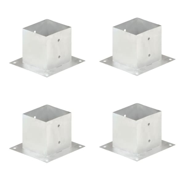 vidaXL Aitatolpan jalat 4 kpl galvanoitua metallia 141 mm