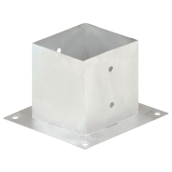 vidaXL Stolpfot 4 st galvaniserad metall 141 mm