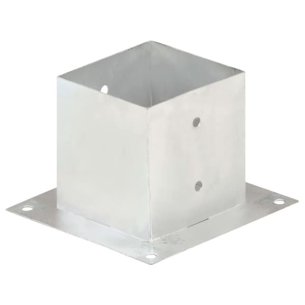 vidaXL Stolpfot 4 st galvaniserad metall 141 mm