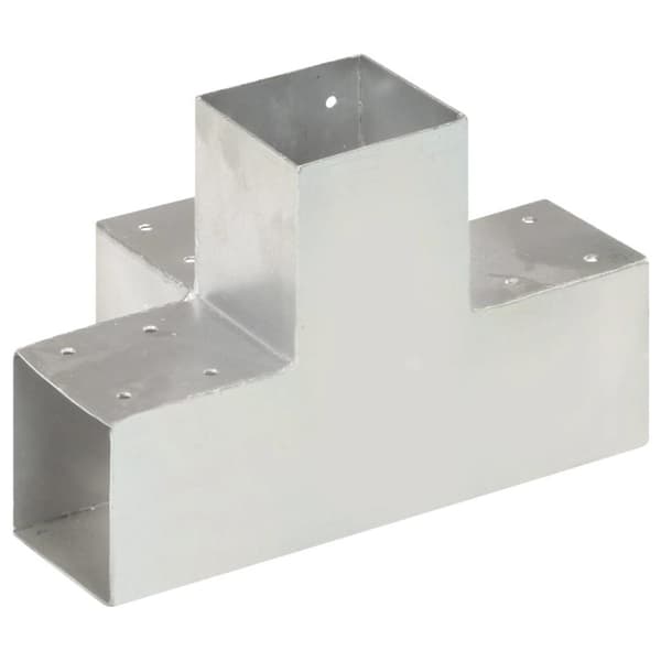 vidaXL Stolpesko 4 stk X-form galvanisert metall 91x91 mm