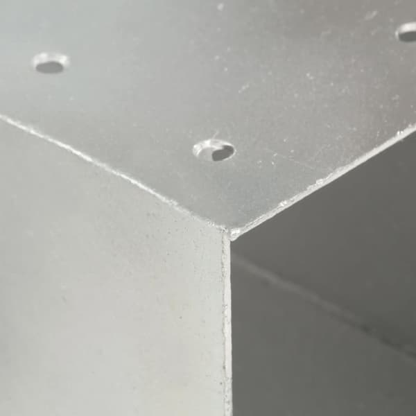 vidaXL Stolpesko 4 stk X-form galvanisert metall 91x91 mm