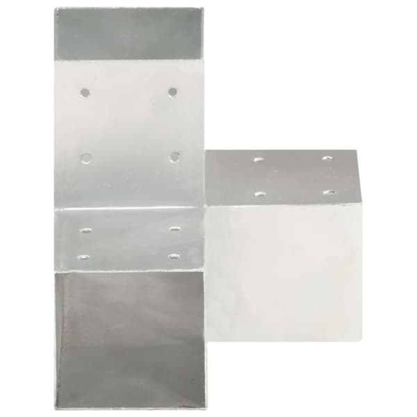 vidaXL Stolpesko 4 stk Y-form galvanisert metall 91x91 mm