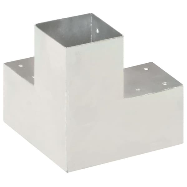 vidaXL Stolpesko 4 stk Y-form galvanisert metall 91x91 mm