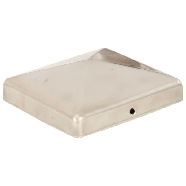vidaXL Gjerdestolpehatter pyramide 6 stk rustfritt stål 101x101 mm