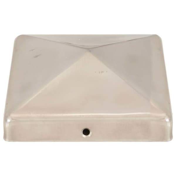 vidaXL Gjerdestolpehatter pyramide 6 stk rustfritt stål 101x101 mm
