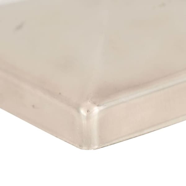 vidaXL Gjerdestolpehatter pyramide 6 stk rustfritt stål 101x101 mm