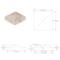 Miniatyrbilde 9 av 9: vidaXL Gjerdestolpehatter pyramide 6 stk rustfritt stål 101x101 mm