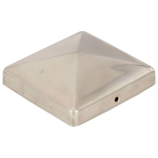 vidaXL Gjerdestolpehatter pyramide 6 stk rustfritt stål 101x101 mm