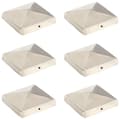 Miniatyrbilde 1 av 9: vidaXL Gjerdestolpehatter pyramide 6 stk rustfritt stål 101x101 mm