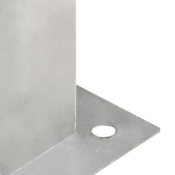 vidaXL Stolpeankere 4 stk galvanisert metall 91 mm