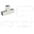 Miniatyrbilde 8 av 8: vidaXL Stolpesko 4 stk T-form galvanisert metall 71x71 mm