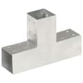 Miniatyrbilde 2 av 8: vidaXL Stolpesko 4 stk T-form galvanisert metall 71x71 mm