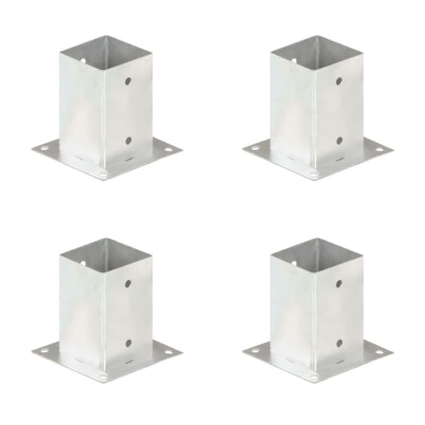 vidaXL Aitatolpan jalat 4 kpl galvanoitua metallia 91 mm