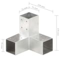 Miniatyrbillede 5 af 6: vidaXL stolpebeslag Y-form 71x71 mm galvaniseret metal
