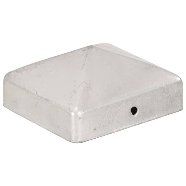 vidaXL Pyramidin muotoinen aitatolpan kärki 6 kpl metalli 71x71 mm