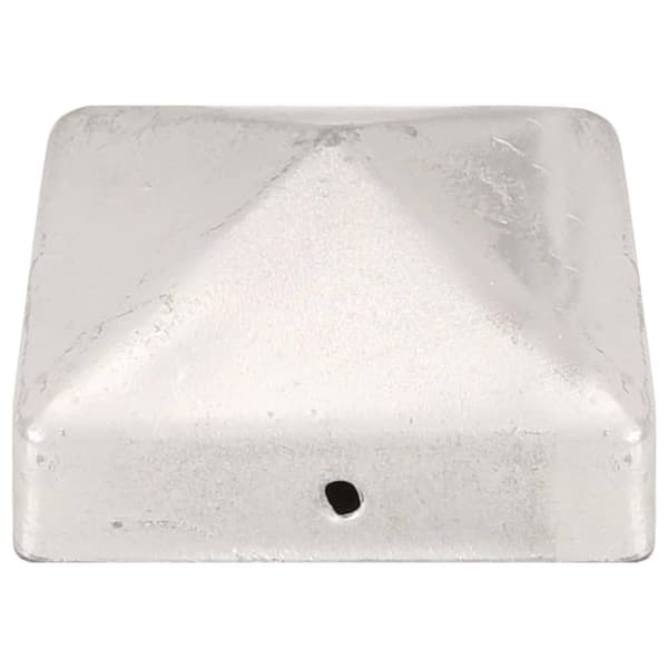vidaXL Pyramidin muotoinen aitatolpan kärki 6 kpl metalli 71x71 mm