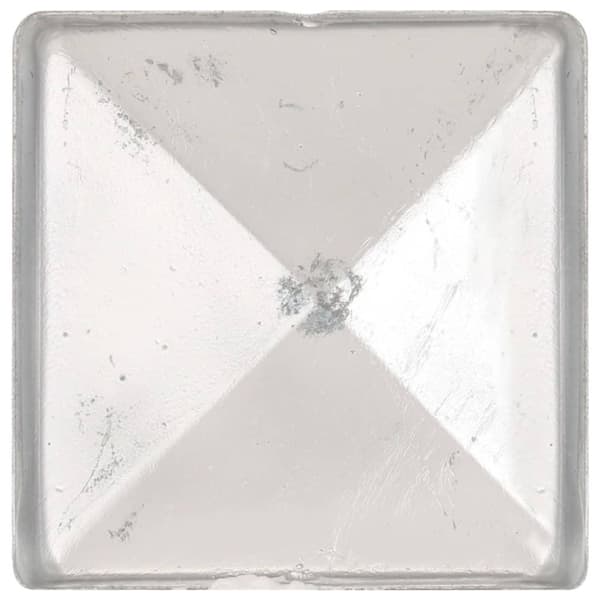 vidaXL Pyramidin muotoinen aitatolpan kärki 6 kpl metalli 71x71 mm