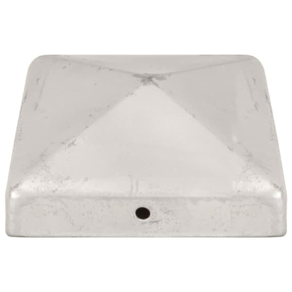 vidaXL Pyramidin muotoinen aitatolpan kärki 6 kpl metalli 91x91 mm