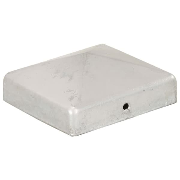 vidaXL Gjerdestolpehatter pyramide 6 stk galvanisert metall 81x81 mm