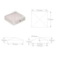 Miniatyrbilde 9 av 9: vidaXL Gjerdestolpehatter pyramide 6 stk galvanisert metall 81x81 mm
