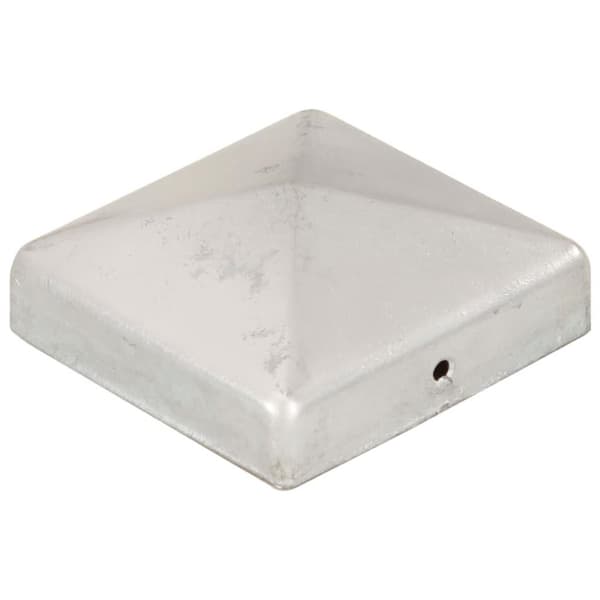 vidaXL Gjerdestolpehatter pyramide 6 stk galvanisert metall 81x81 mm