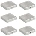 Miniatyrbilde 1 av 9: vidaXL Gjerdestolpehatter pyramide 6 stk galvanisert metall 81x81 mm