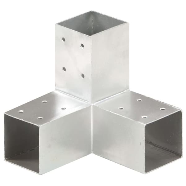 vidaXL Stolpesko 4 stk Y-form galvanisert metall 71x71 mm