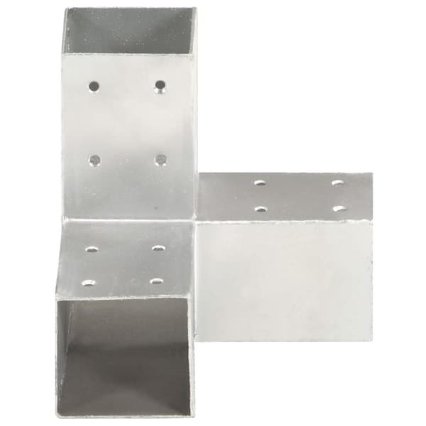 vidaXL Stolpesko 4 stk Y-form galvanisert metall 71x71 mm