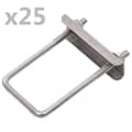 Miniatyrbilde 1 av 4: vidaXL U-feste til gjerdestolpe 60x40 mm 25 sett