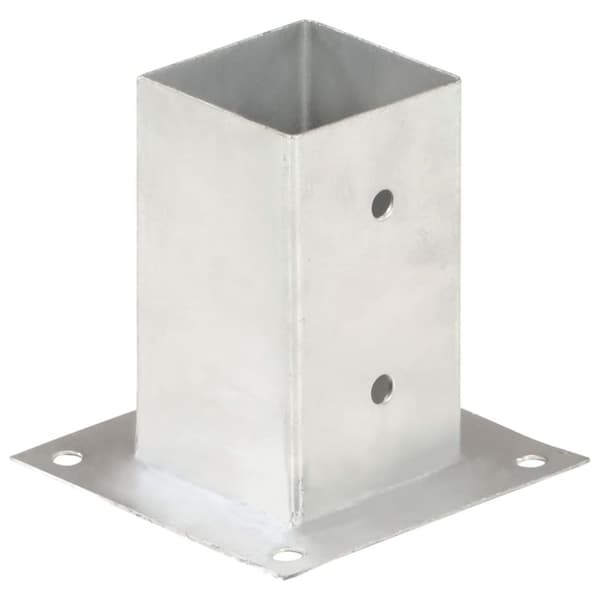 vidaXL Stolpfot 4 st galvaniserad metall 81 mm