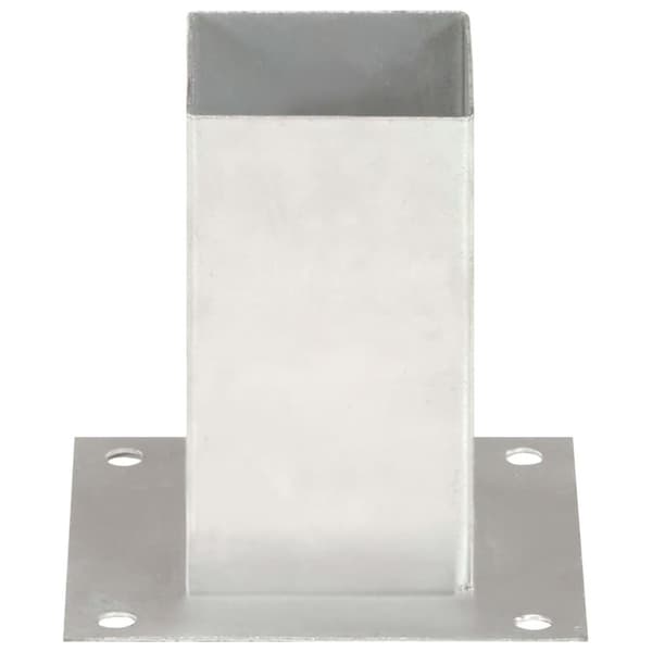 vidaXL Stolpfot 4 st galvaniserad metall 81 mm