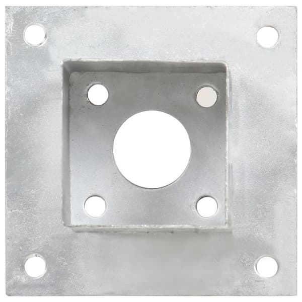vidaXL Stolpfot 4 st galvaniserad metall 81 mm