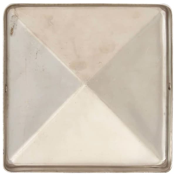 vidaXL pyramideformet stolpehætte 6 stk. 91x91 mm rustfrit stål
